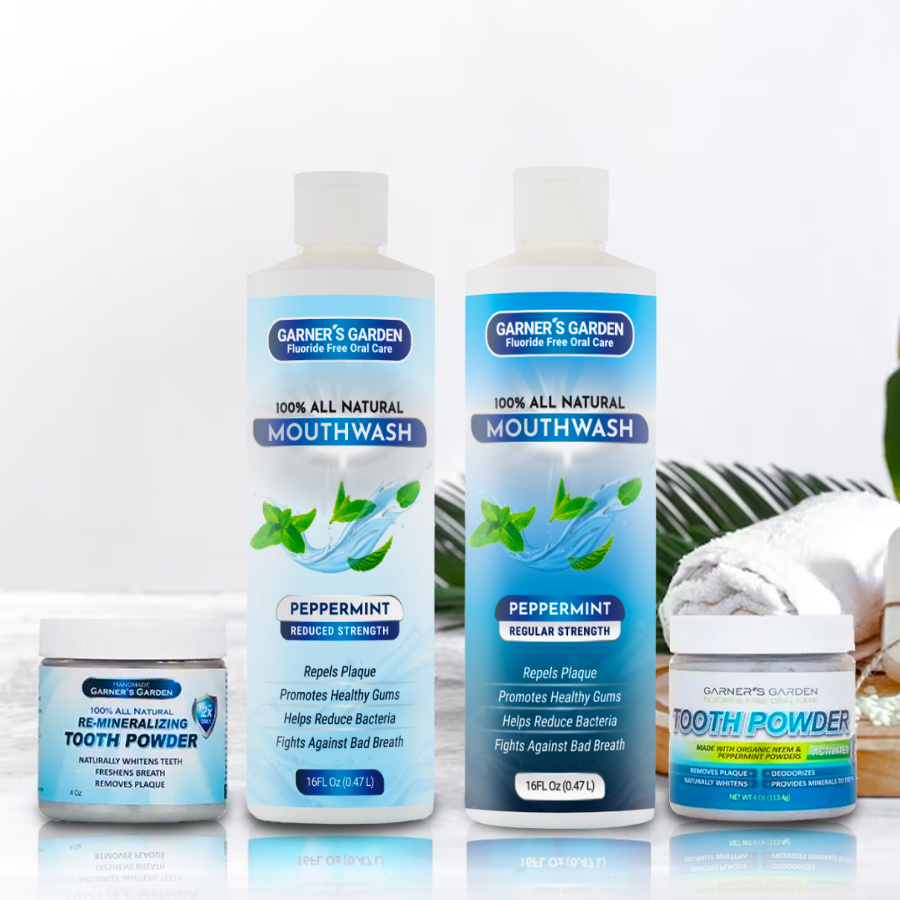 Natural Mouthwash and Tooth Powder